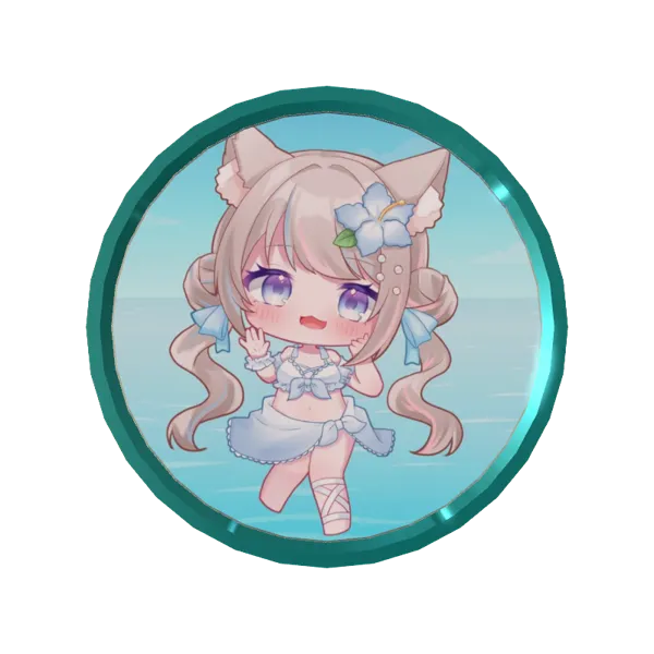 3Dアラームボイスメダル（雪明みてん - VTuber水着写真集 - ）